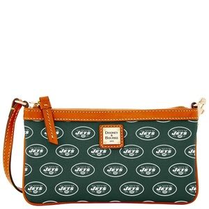 ❣️NWT Dooney & Bourke NY Jets Large Slim Wristlet